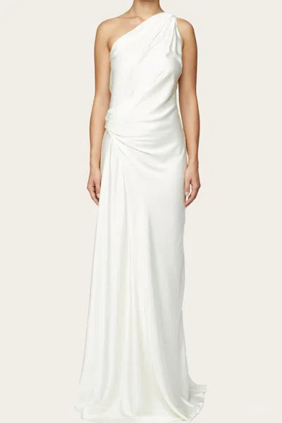 A.L.C ASTER ONE-SHOULDER SATIN GOWN IN CREAM