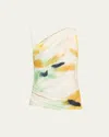 A.l.c Aster Sleeveless Ruched One-shoulder Top In Floral Multi