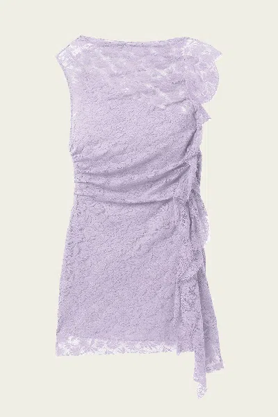 A.l.c Astra Lace Mini Dress In Lilac
