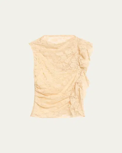 A.l.c Astrid Lace Ruffle Top In Neutral