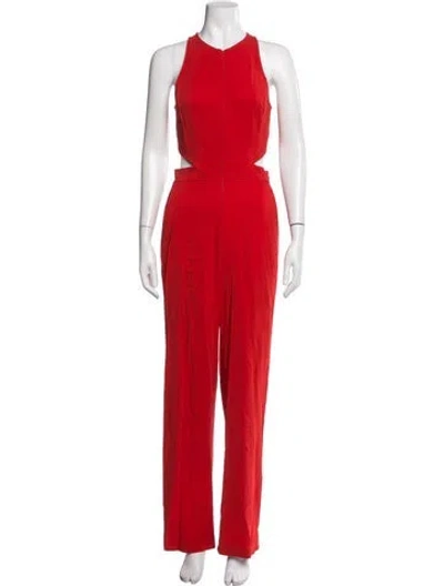 Pre-owned A.l.c Asymmetrical Jumpsuit In Red