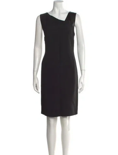 Pre-owned A.l.c Asymmetrical Knee-length Dress In Black