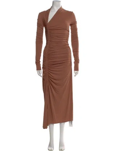 Pre-owned A.l.c Asymmetrical Long Dress In Brown