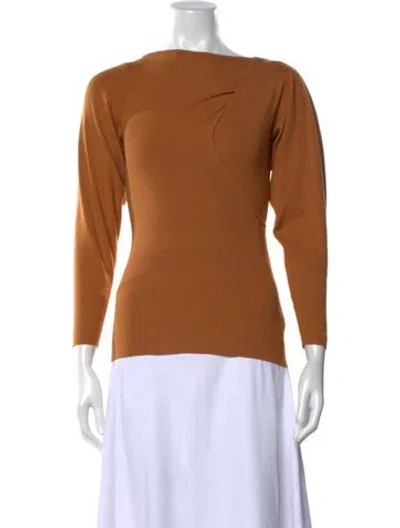 Pre-owned A.l.c Asymmetrical Long Sleeve Top In Neutral