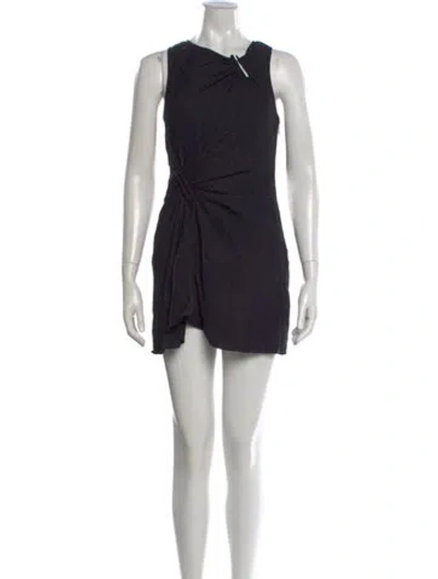 Pre-owned A.l.c Asymmetrical Mini Dress In Black