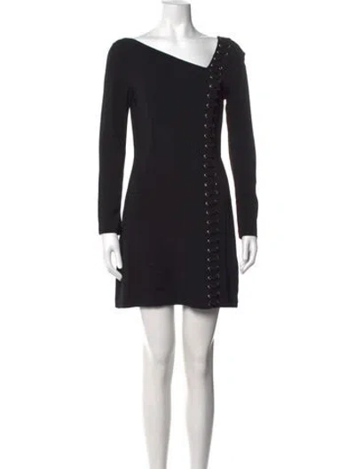 Pre-owned A.l.c Asymmetrical Mini Dress In Black