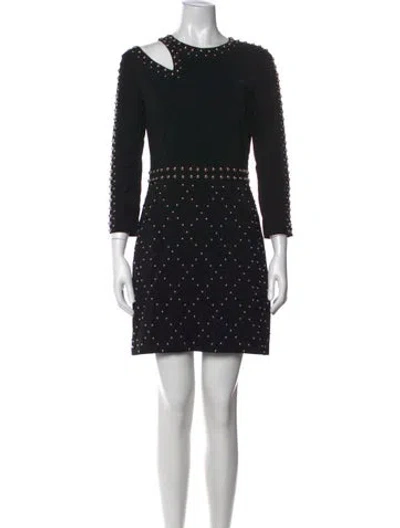 Pre-owned A.l.c Asymmetrical Mini Dress In Black