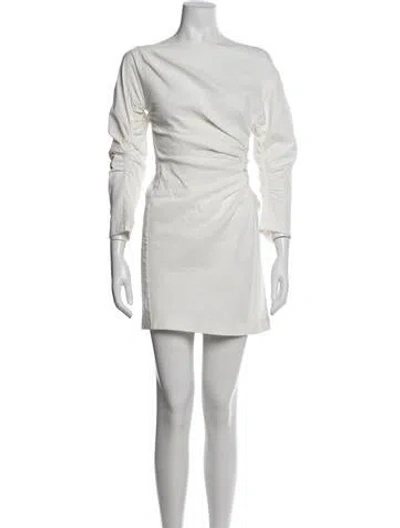 Pre-owned A.l.c Asymmetrical Mini Dress In White