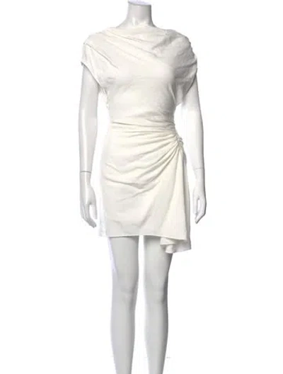 Pre-owned A.l.c Asymmetrical Mini Dress In White