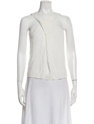 Pre-owned A.l.c Asymmetrical Sleeveless Top In Neutral