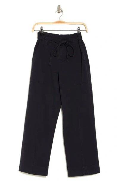 A.l.c Augusta Straight Leg Paperbag Ankle Pants In Black