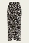A.l.c Aurelie Jersey Midi Skirt In Navy Cream