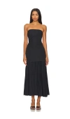A.l.c . Austin Strapless A-line Dress In Black