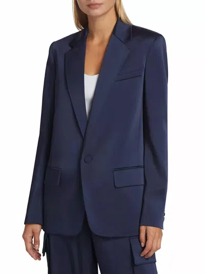 A.l.c Axel Satin Jacket In Evening Blue