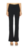 A.l.c Ayla Ribbed-knit Bootcut Pants In 黑色