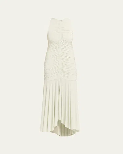 A.l.c Ayla Ruched Fit-&-flare Maxi Dress In White