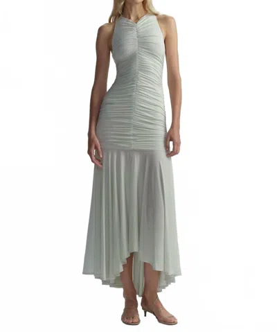 A.l.c Ayla Ruched Knit Midi Dress In Pale Mint In White