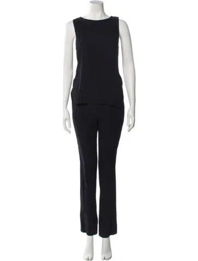 Pre-owned A.l.c Bateau Neckline Jumpsuit In Blue