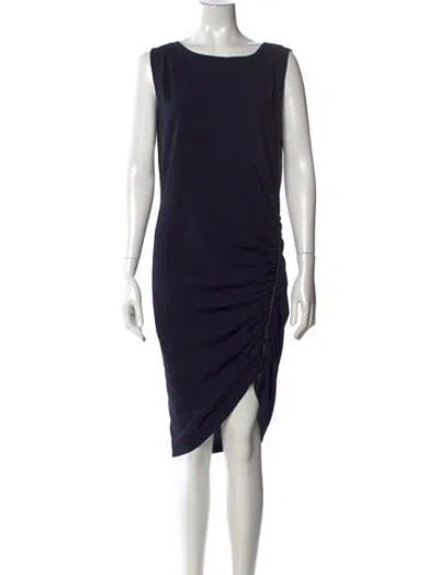 Pre-owned A.l.c Bateau Neckline Knee-length Dress In Black