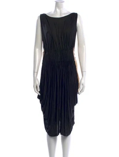 Pre-owned A.l.c Bateau Neckline Knee-length Dress In Black