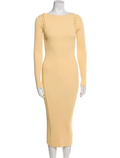 Pre-owned A.l.c Bateau Neckline Long Dress W/ Tags In Neutral