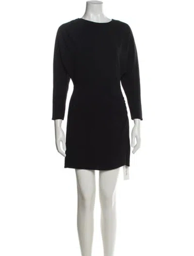 Pre-owned A.l.c Bateau Neckline Mini Dress In Black