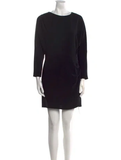 Pre-owned A.l.c Bateau Neckline Mini Dress In Black