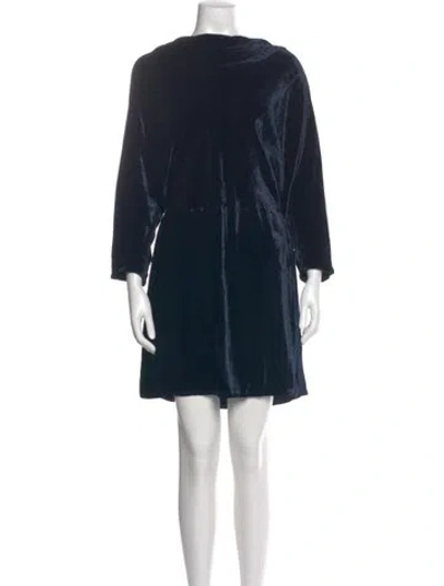 Pre-owned A.l.c Bateau Neckline Mini Dress In Multi
