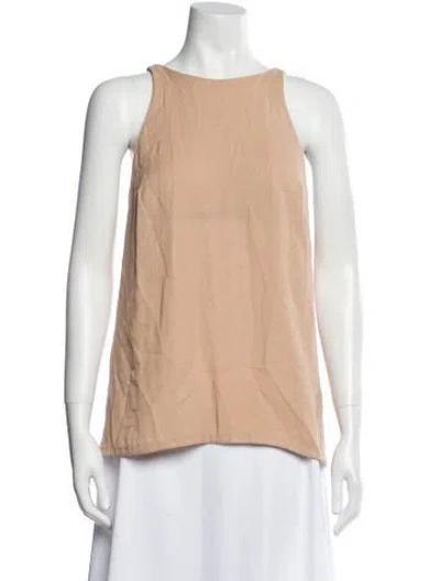 Pre-owned A.l.c Bateau Neckline Sleeveless Top In Neutral