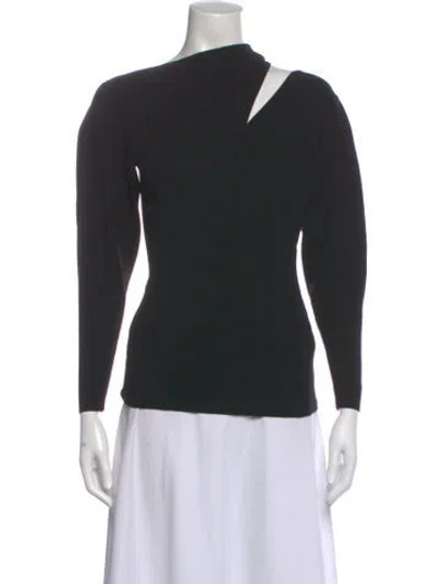 Pre-owned A.l.c Bateau Neckline Sweater In Black
