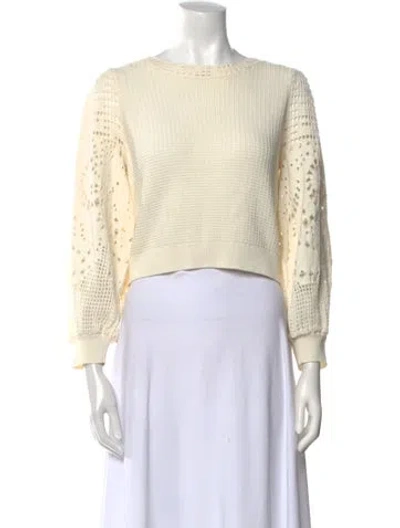 Pre-owned A.l.c Bateau Neckline Sweater In Neutral