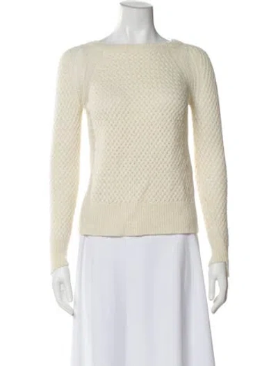 Pre-owned A.l.c Bateau Neckline Sweater In Neutral