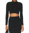 A.L.C BEA LONG SLEEVE TOP IN BLACK