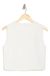 A.l.c . Beck Sleeveless Crepe Crop Top In Off White
