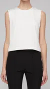 A.l.c . Beck Sleeveless Crepe Crop Top