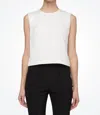 A.l.c . Beck Sleeveless Crepe Crop Top In White