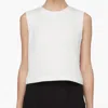 A.l.c . Beck Sleeveless Crepe Crop Top In White