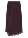 A.l.c Bella Lace-trim Asymmetric Skirt In Purple