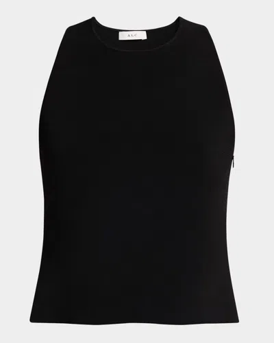 A.l.c Belle Racerback Crop Top In Black