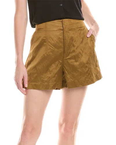 A.l.c Benny Metal Satin Short In Aged Bronze In Brown