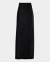 A.l.c Bianca Pleated Maxi Skirt In Black