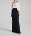 A.l.c Bianca Pleated Maxi Skirt In Black