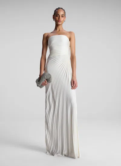 A.l.c Bianca Strapless Pleated Maxi Dress In Multi