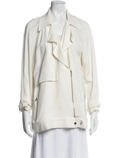 Pre-owned A.l.c Biker Jacket In White