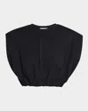 A.l.c Billie Cropped Blouson Tee In Black