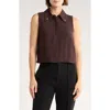 A.l.c Blaine Stud-embellished Polo Top In Brown
