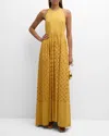 A.l.c Blair Broderie Anglaise Cotton Halterneck Maxi Dress In Butterscot