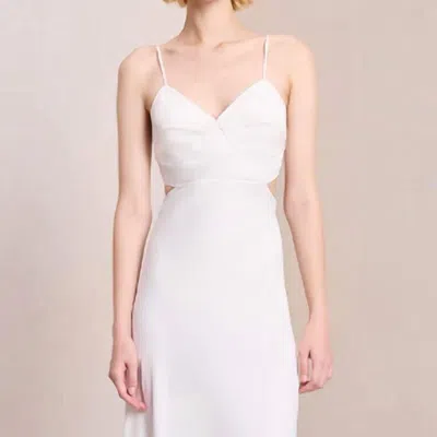 A.l.c Blakely Ii Seamed Cut-out Maxi Dress In Whisper White