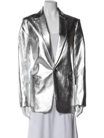 Pre-owned A.l.c Blazer W/ Tags In Metallic/silver