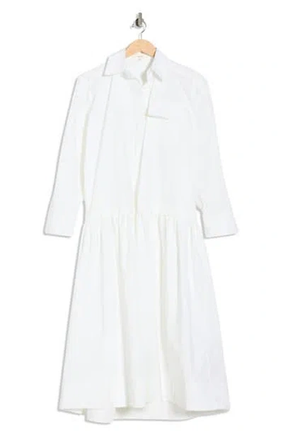 A.l.c . Bonnie Long Sleeve Cotton Shirtdress In White